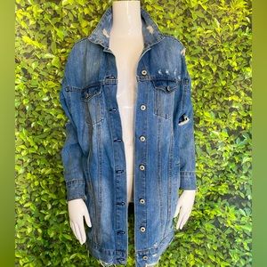 Highway Jeans Distressed Blue Denim Jean Jacket
